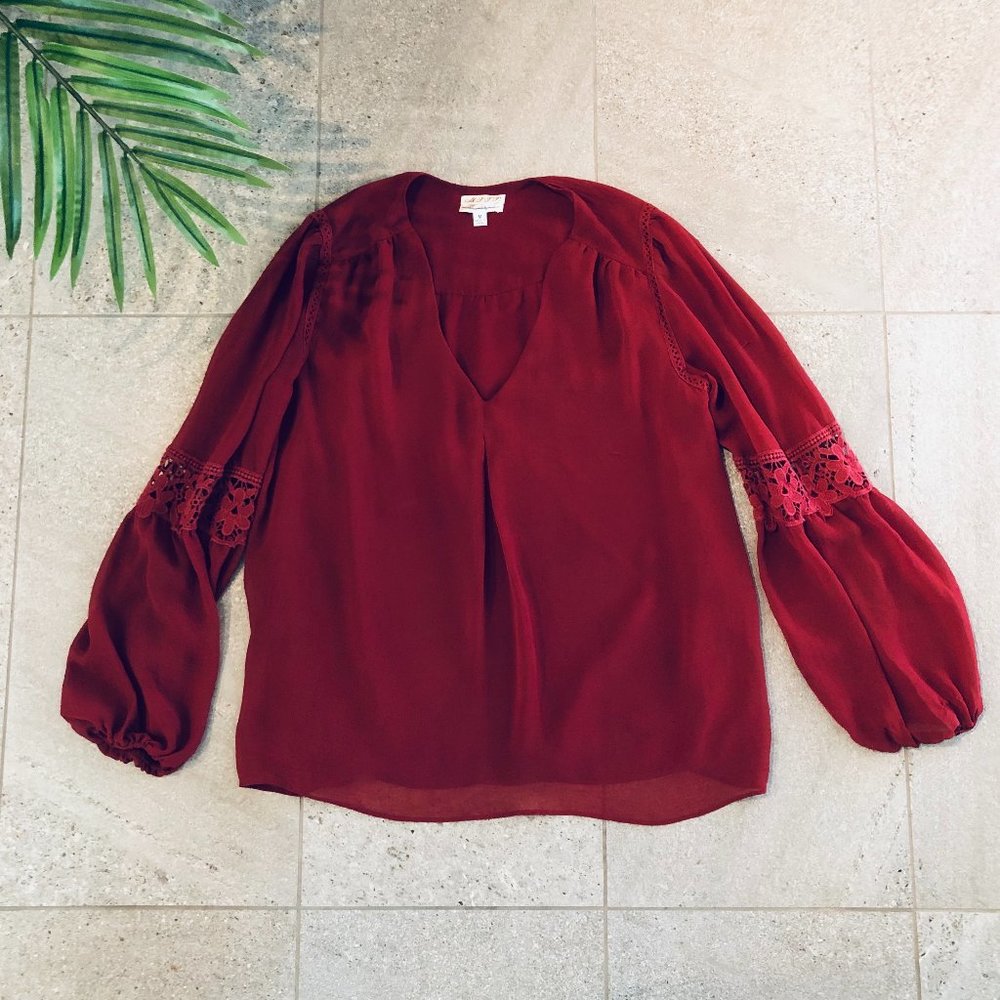 Boho Chic Brick Red Blouse